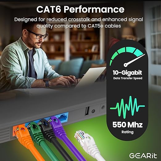GEARit Cat 6 Ethernet Patch Cable 2 ft Orange - Image 4