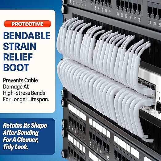 Everest Ultra Slim Cat6a Ethernet Patch Cables 1ft White - Image 3