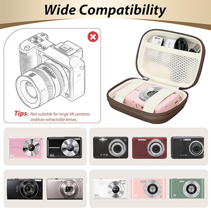 Digital Camera Case for CAMKORY, KODAK PIXPRO FZ45/FZ55, Canon IXUS 285 HS - Image 3