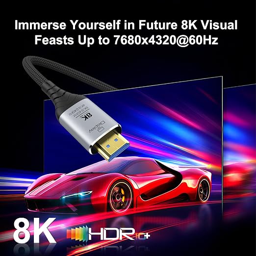 Fiber Optic HDMI Cable 80FT, 8K Long HDMI 2.1 Cable, 48Gbps Ultra High Speed - Image 3