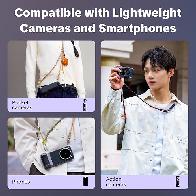 PGYTECH Camera Strap for DJI Osmo Pocket 4/3/Xtra Muse, 2-in-1 Shoulder/Wrist - Image 7