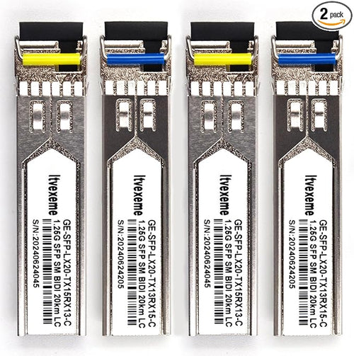 2 Pairs 1.25G BIDI SFP Network Transceiver Module, 1.25 Gigabit Single Mode by Unknown