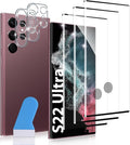 for Samsung Galaxy S22 Ultra Screen Protector, 3 Pack Tempered Glass by JavoYion