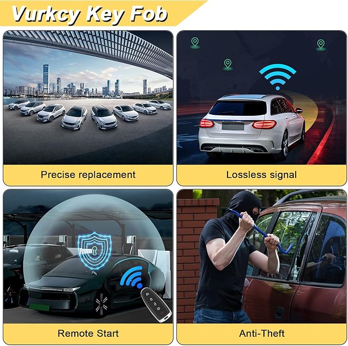 Vurkcy Key Fob Replacement for 2007-2024 Chevrolet Express Van & GMC Savana Car - Image 8