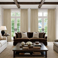 Oatmeal Pinch Pleated Bedroom Curtains 102 Inches Long 4 Panels Set, Memory by Twodrapes