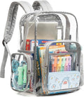 J.CARP Clear Bag Heavy Duty Backpack Durable Transparent See Through Bag by JCARP