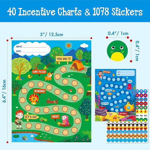 40 Pack Incentive Chart, 2 Adorable Designs - Image 2