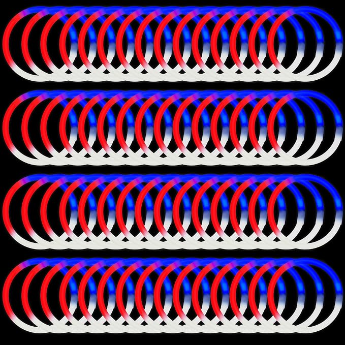 JOYIN 72 Pcs July 4th Glow Sticks Bulk - Image 9