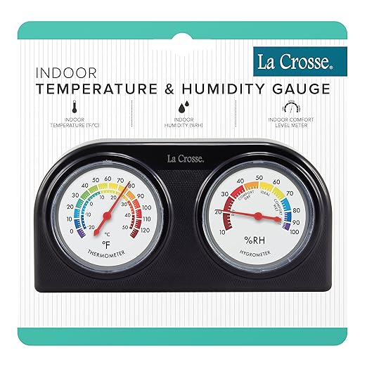 La Crosse 104-288 Analog Thermometer and Humidity Gauge - Image 5