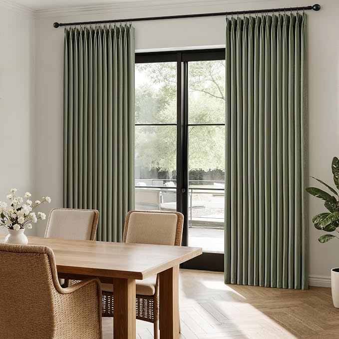 Memory Trained Pinch Pleated Curtains 96 Inches Long, Linen Pinch Pleat Sheer - Image 5
