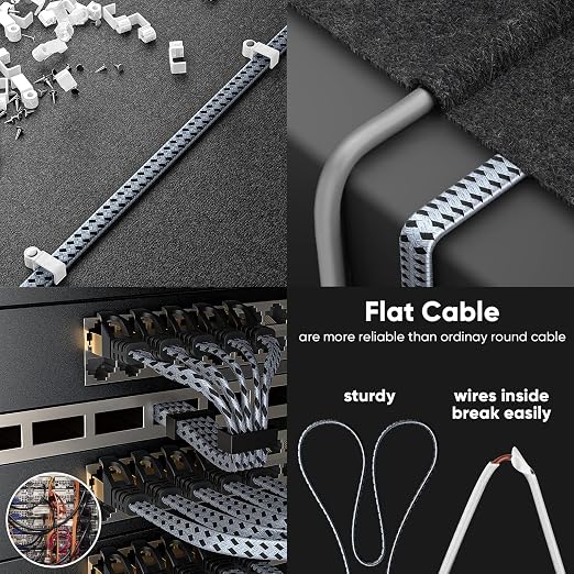 ARISKEEN Cat 8 Ethernet Cable 100 FT, 40Gbps 2000Mhz High Speed Cat8 Network - Image 4