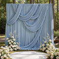 50ft x 15ft Dusty Blue Backdrop Curtains by CO-AVE