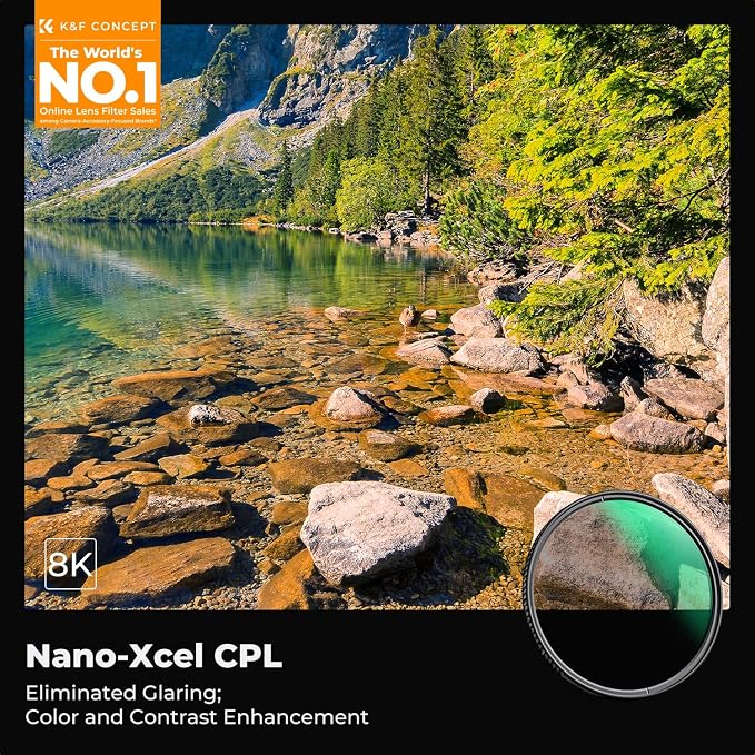 K&F CONCEPT 72mm Circular Polarizers Filter Polarizing Filter 28 Multi-Layer - Image 2