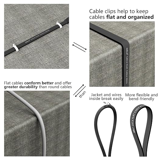 Jadaol Cat 6 Ethernet Cable 30 ft, 10Gbps Support Cat8 Cat7 Network, Flat RJ45 - Image 5