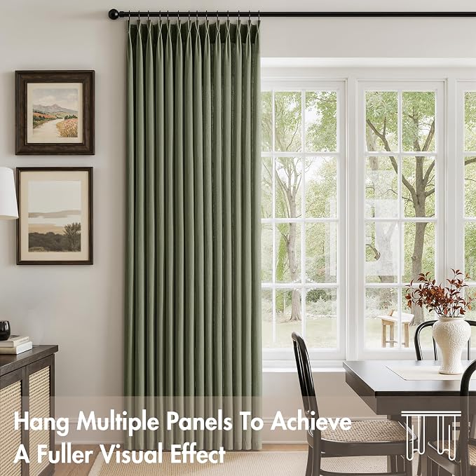 Memory Trained Pinch Pleated Curtains 84 Inches Long, Linen Pinch Pleat Sheer - Image 4