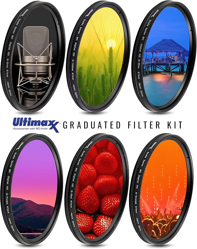 77MM Ultimaxx Professional Six Piece Gradual Color Filter Kit - Image 2