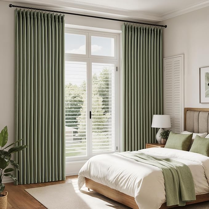 Memory Trained Pinch Pleated Curtains 90 Inches Long, Linen Pinch Pleat Sheer - Image 8