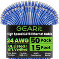GEARit Cat 6 Ethernet Patch Cable 1.5 ft Blue by GEARit