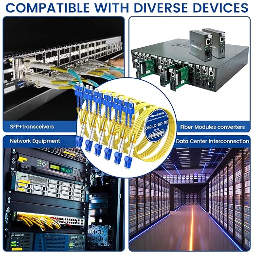 SpeedyCables- 1M/3ft OS2 LC to SC Single Mode Fiber Patch Cable, 1G/10G Duplex - Image 7