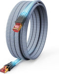 Snowkids Cat 8 Ethernet Cable 30 FT, Braided Heavy Duty High Speed by Snowkids