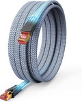 Snowkids Cat 8 Ethernet Cable 65 FT, Braided Heavy Duty High Speed by Snowkids