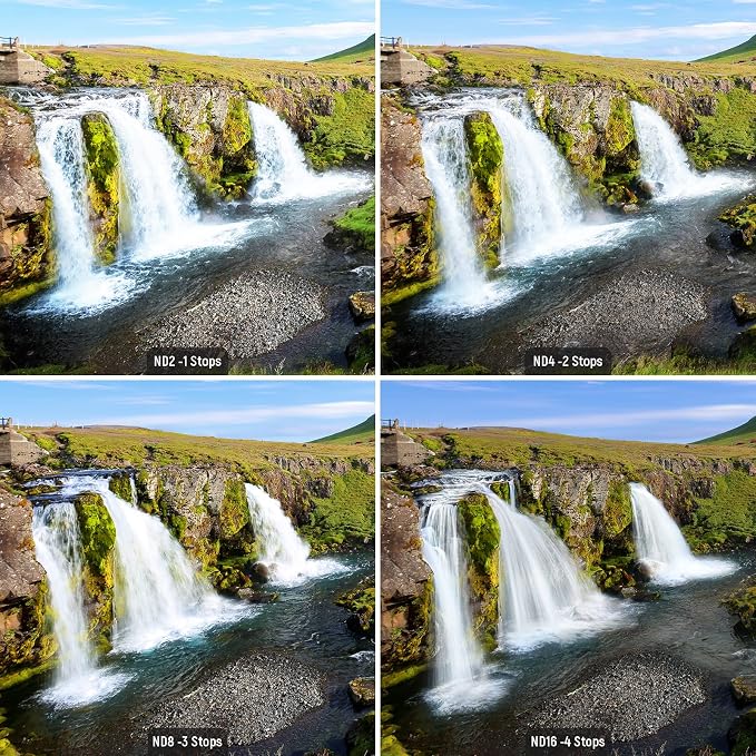 NEEWER Fixed ND Filter Kit 58mm ND2 ND4 ND8 ND16 Neutral Density Filter and - Image 3