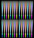 36 Pack Glow Sticks Light Up Fiber Optic Stick Glow Wands Bulk by NUDALA