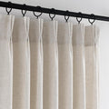 Memory Trained Pinch Pleated Curtains 84 Inches Long, Viral Linen Pinch Pleat by ANRODUO