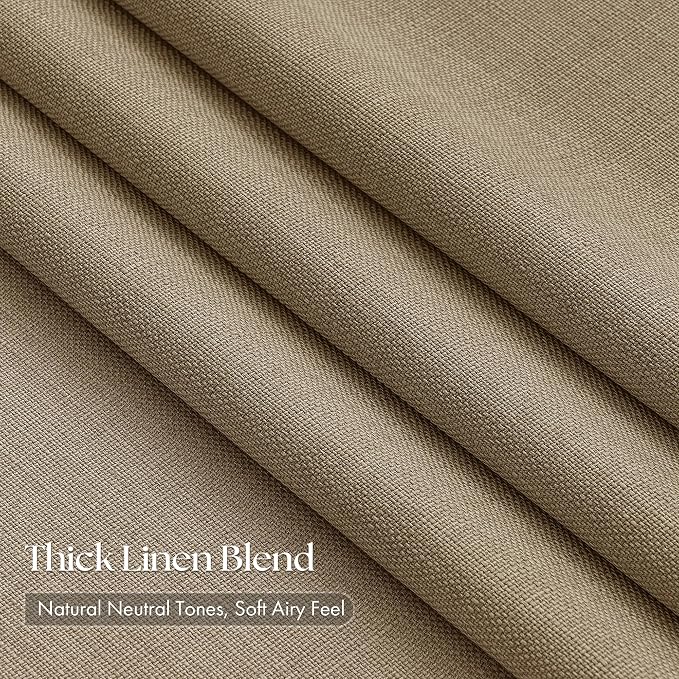 Extra Long 112 Inch Pinch Pleated Living Room Curtains 4 Panels Set, Light - Image 2