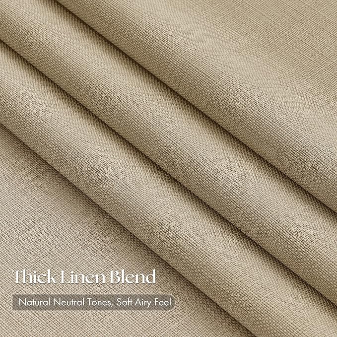 120 Inch Extra Long Oatmeal Curtains - Image 2
