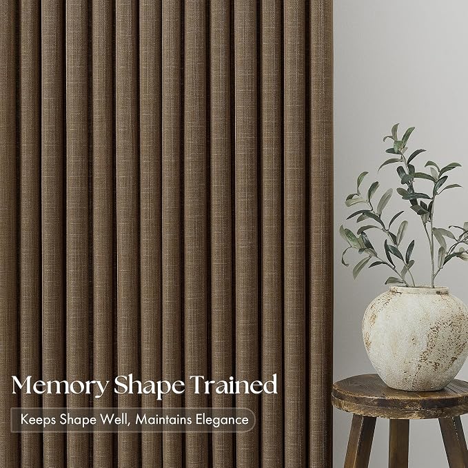 120 Inch Extra Long Dark Brown Curtains - Image 4